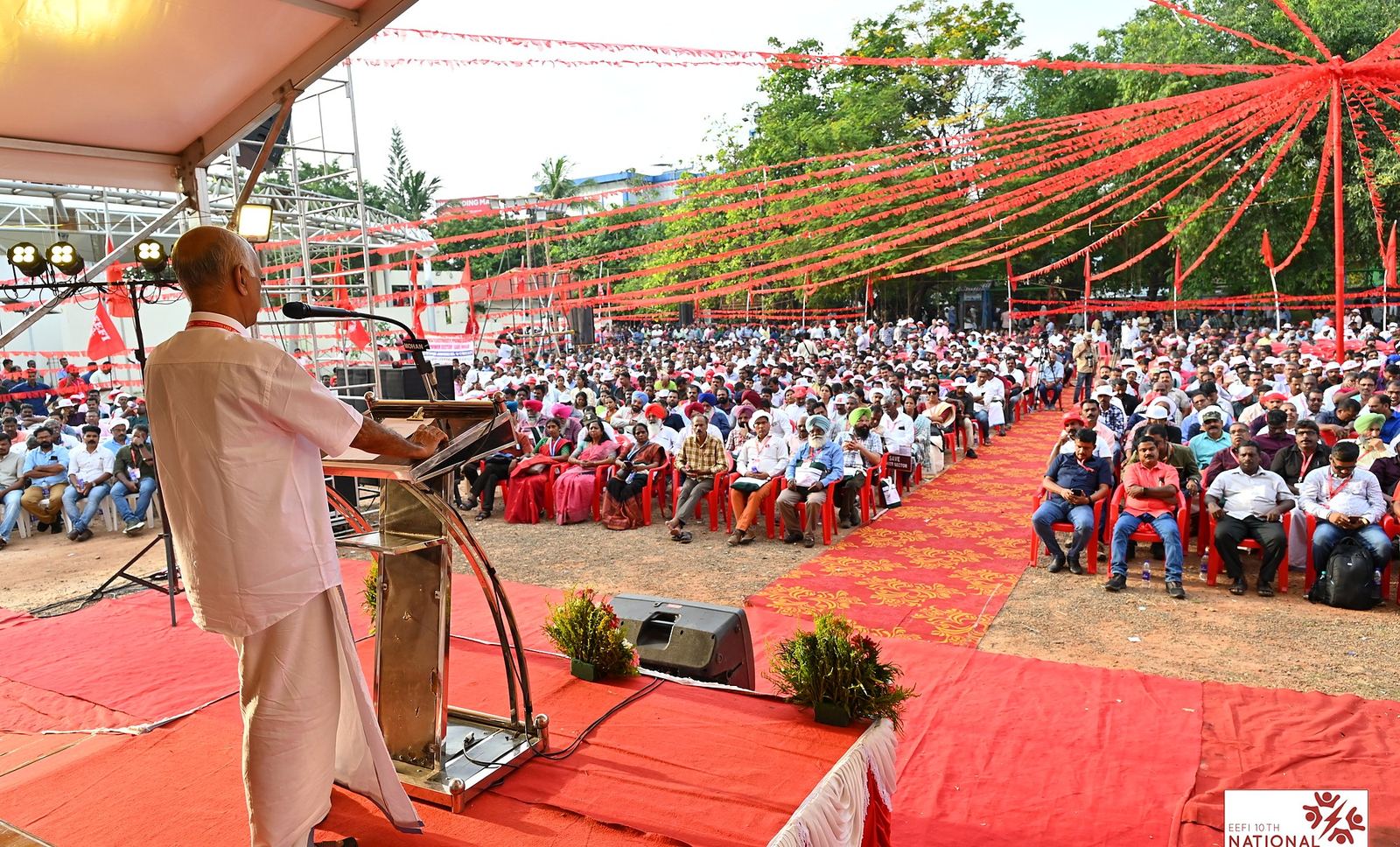 Open session of the 10th National Conference, President addressing a packed ground