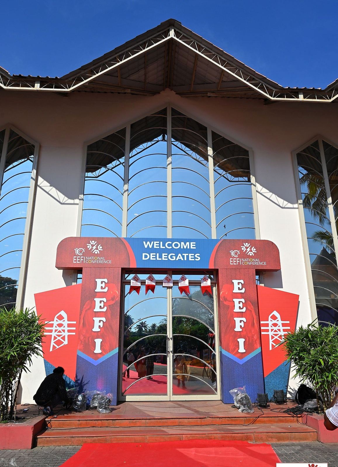 Welcome Delegates gate at the 10th National Conference venue
